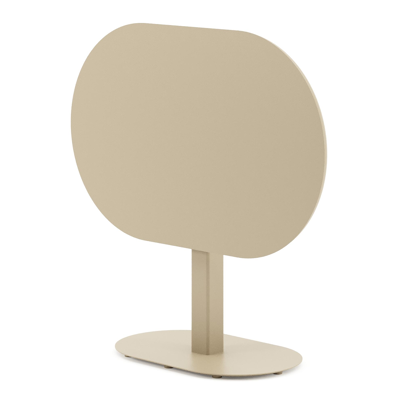 Teramo kantelbare tuintafel rechthoekig afgerond in beige aluminium - L 110 x B 70 x H 74 cm