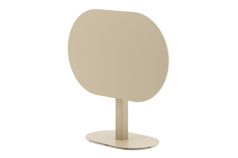 Table de jardin inclinable Teramo rectangulaire arrondie en aluminium beige - Lg. 110 x Lrg. 70 x Haut. 74 cm