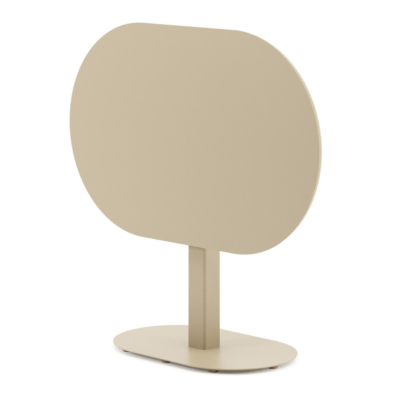 Teramo kantelbare tuintafel rechthoekig afgerond in beige aluminium - L 110 x B 70 x H 74 cm