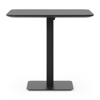 Fano kantelbare tuintafel vierkant afgerond in zwart aluminium en volkeramiek basalt black - L 80 x B 80 x H 72.5 cm