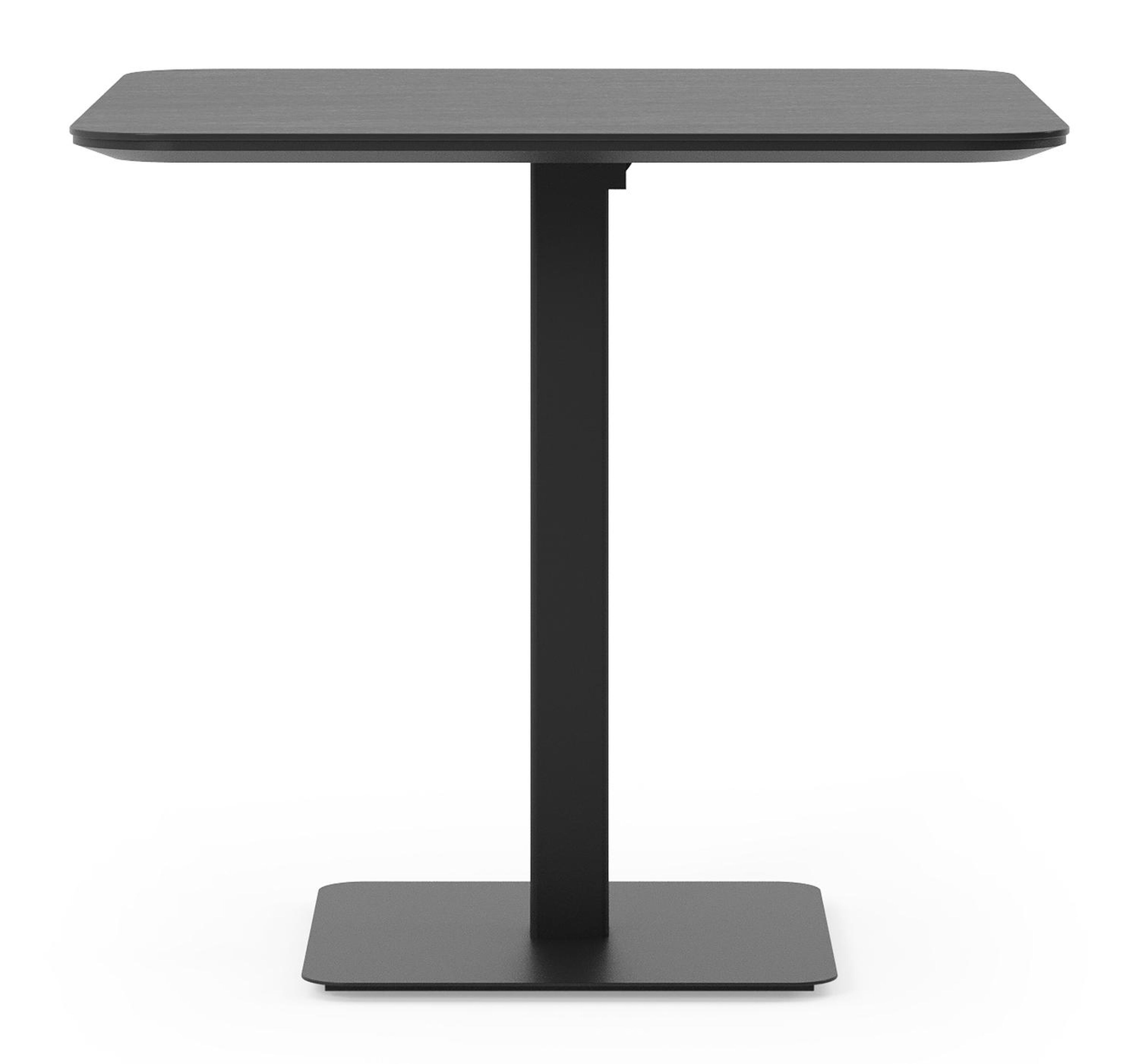 Fano kantelbare tuintafel vierkant afgerond in zwart aluminium en volkeramiek basalt black - L 80 x B 80 x H 73 cm