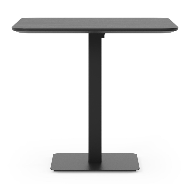 Fano kantelbare tuintafel vierkant afgerond in zwart aluminium en volkeramiek basalt black - L 80 x B 80 x H 72.5 cm