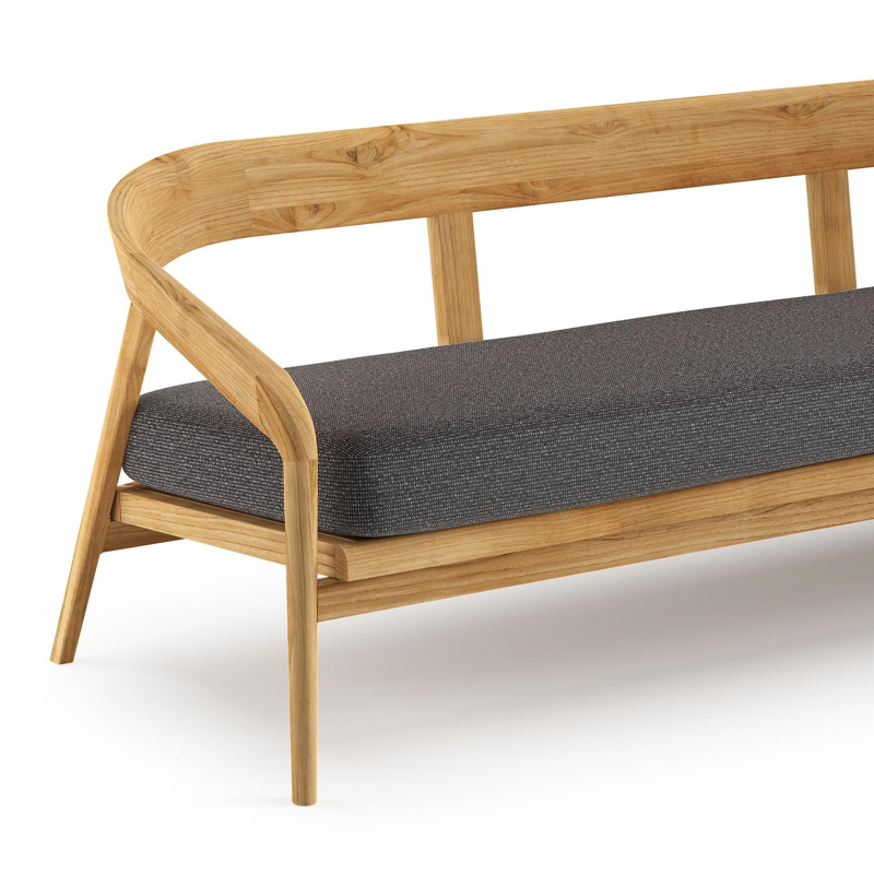 Lacrima loungebank in teak met firenze tunder all weather Solica kussen