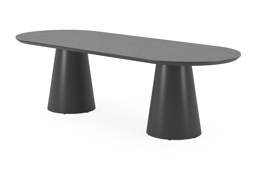 Ovale- Lg. 260 x Lrg. 100 x Haut. 75 cm