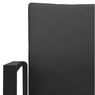 Madura stapelbare tuinstoel in zwart aluminium en zwart comfort textilene