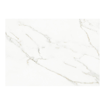 Cirello Pop up bijzettafel in wit aluminium en wit volkeramiek - L 70 x B 50 x H 44/66 cm