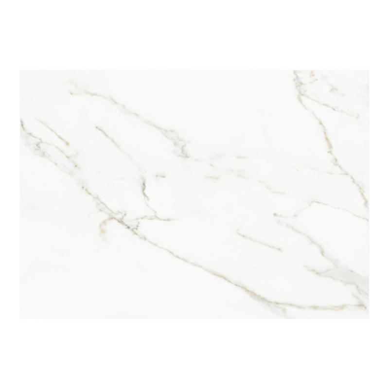 Cirello Pop up bijzettafel in wit aluminium en wit volkeramiek - L 70 x B 50 x H 44/66 cm