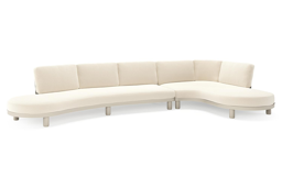 Chaise longue links + 3-zit organisch