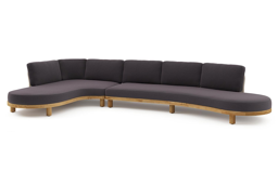 Chaise longue rechts + 3-zit organisch