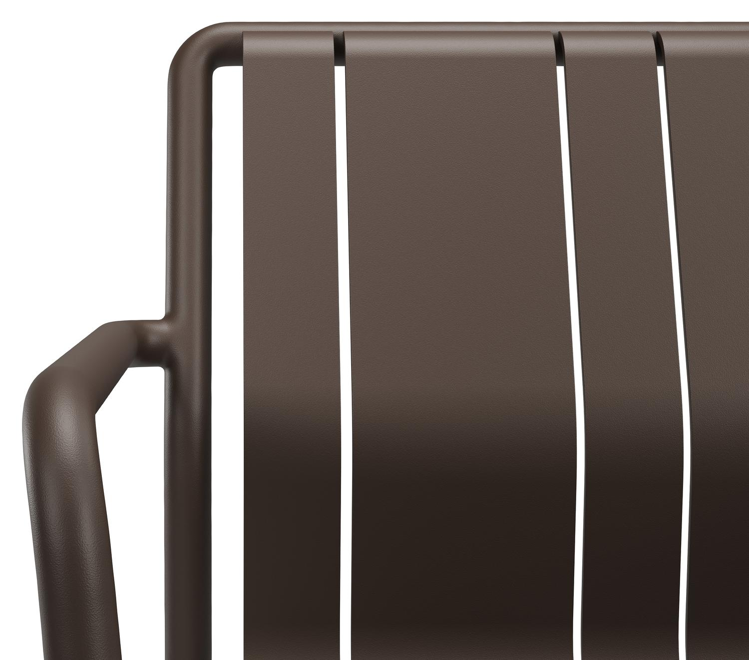 Bolito tuinstoel in donkerbruin aluminium