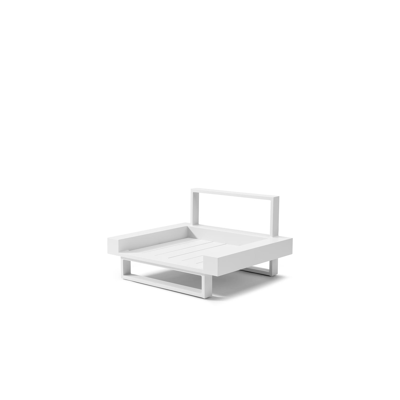 Nano loungeset in wit aluminium met grijs coussins en Weather+ Softtouch kussens