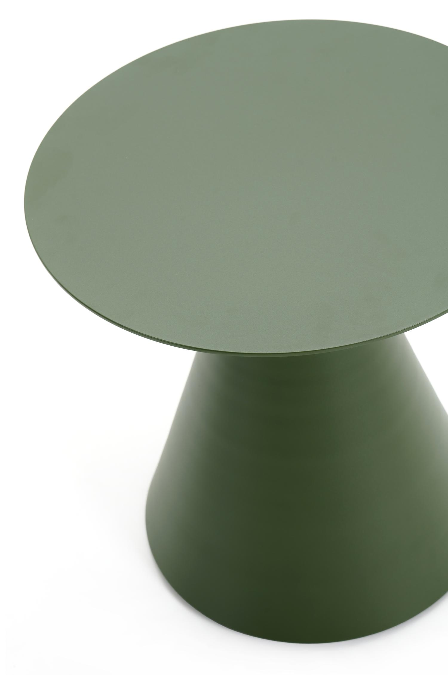 Table d'appoint Lucca en aluminium vert - Diam. 50 x Haut. 50 cm