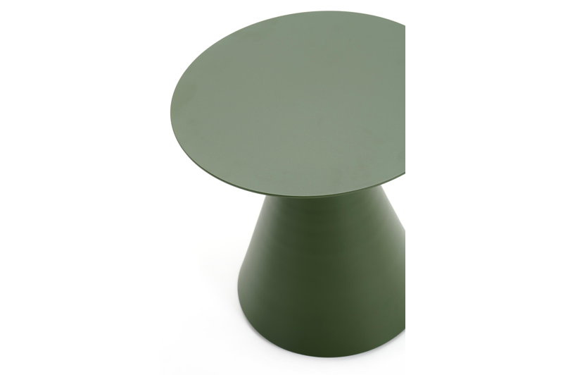 Table d'appoint Lucca en aluminium vert - Diam. 50 x Haut. 50 cm
