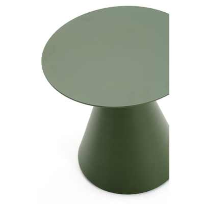 Lucca bijzettafel in groen aluminium - Dia. 50 x H 50 cm