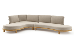 Chaise longue rechts + 2-zit organisch