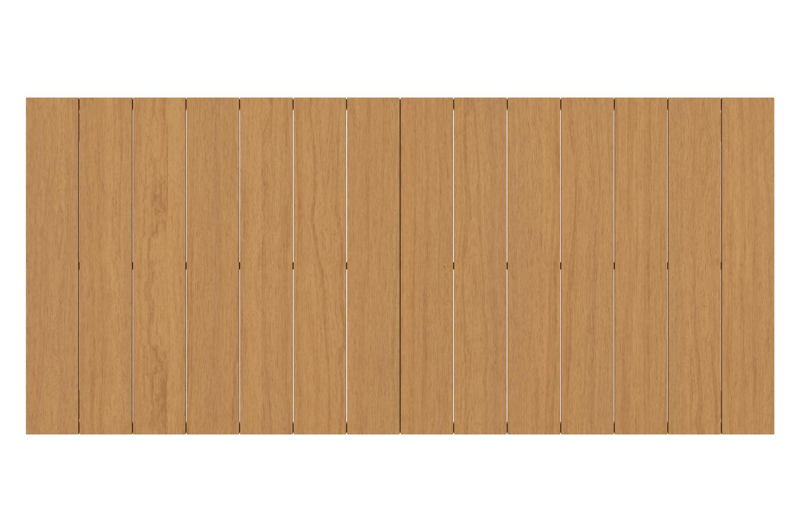 Toma tuintafel in beige aluminium en polywood - L 200 x B 90 x H 72.5 cm