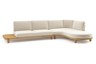 Chaise longue links + 2-zit