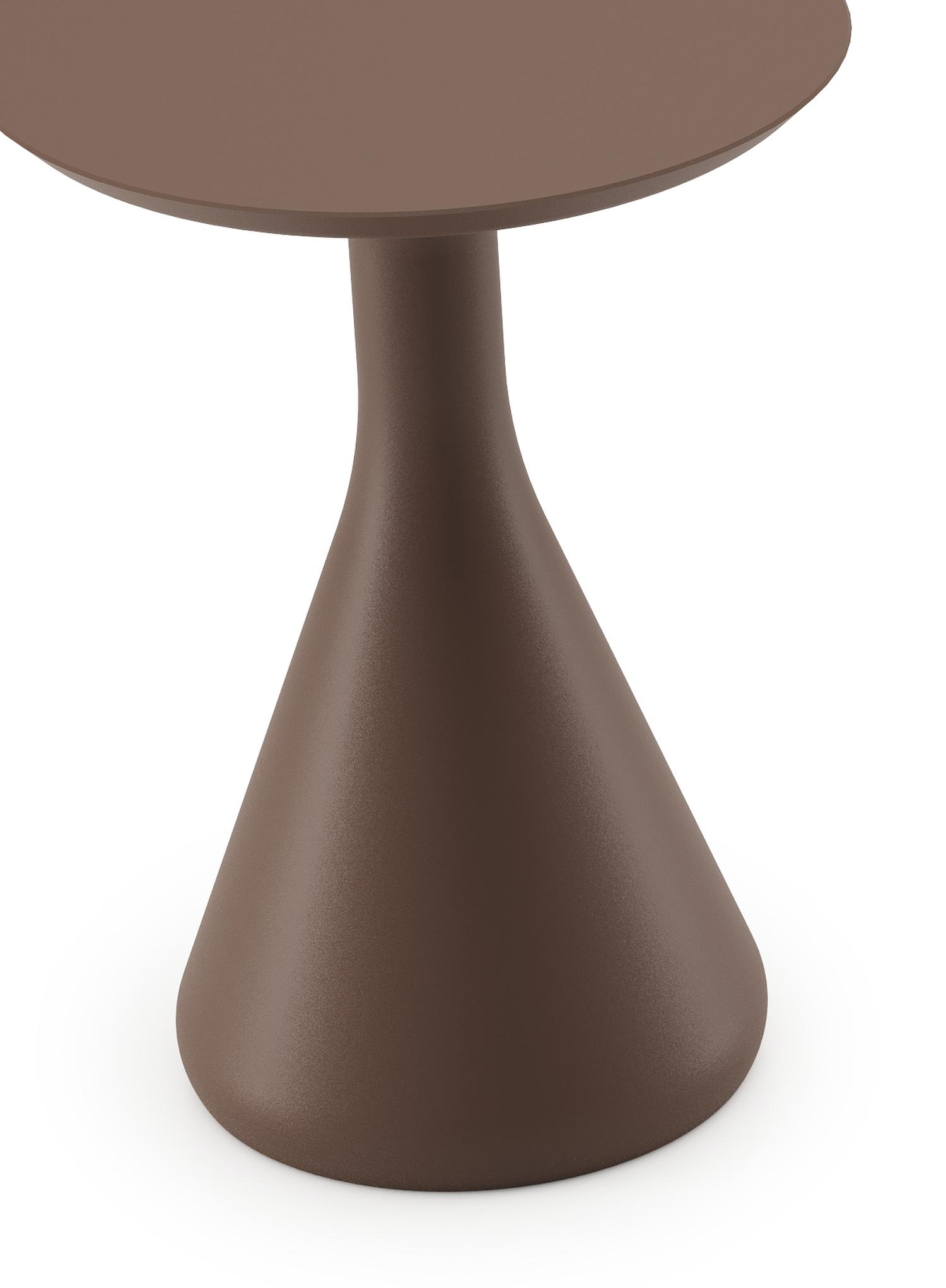 Table d’appoint Bomero en aluminium taupe - Diam. 34,3 x Haut. 46 cm