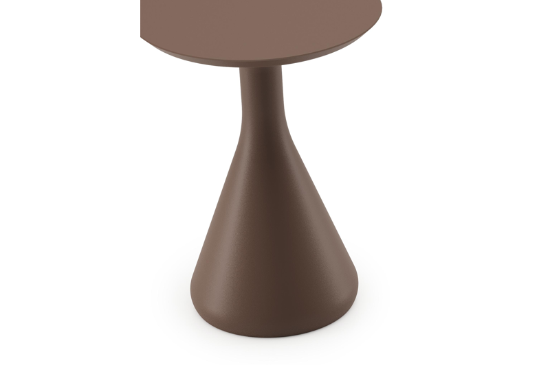 Bomero bijzettafel in taupe aluminium - Dia. 34.3 x H 46 cm