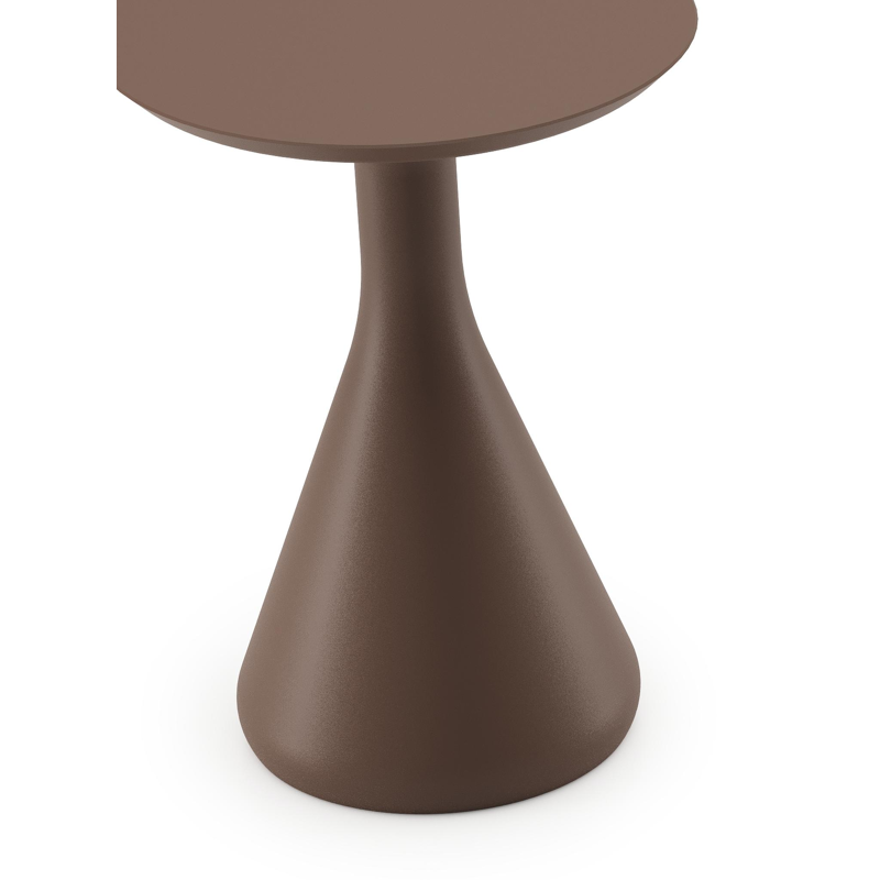 Table d’appoint Bomero en aluminium taupe - Diam. 34,3 x Haut. 46 cm