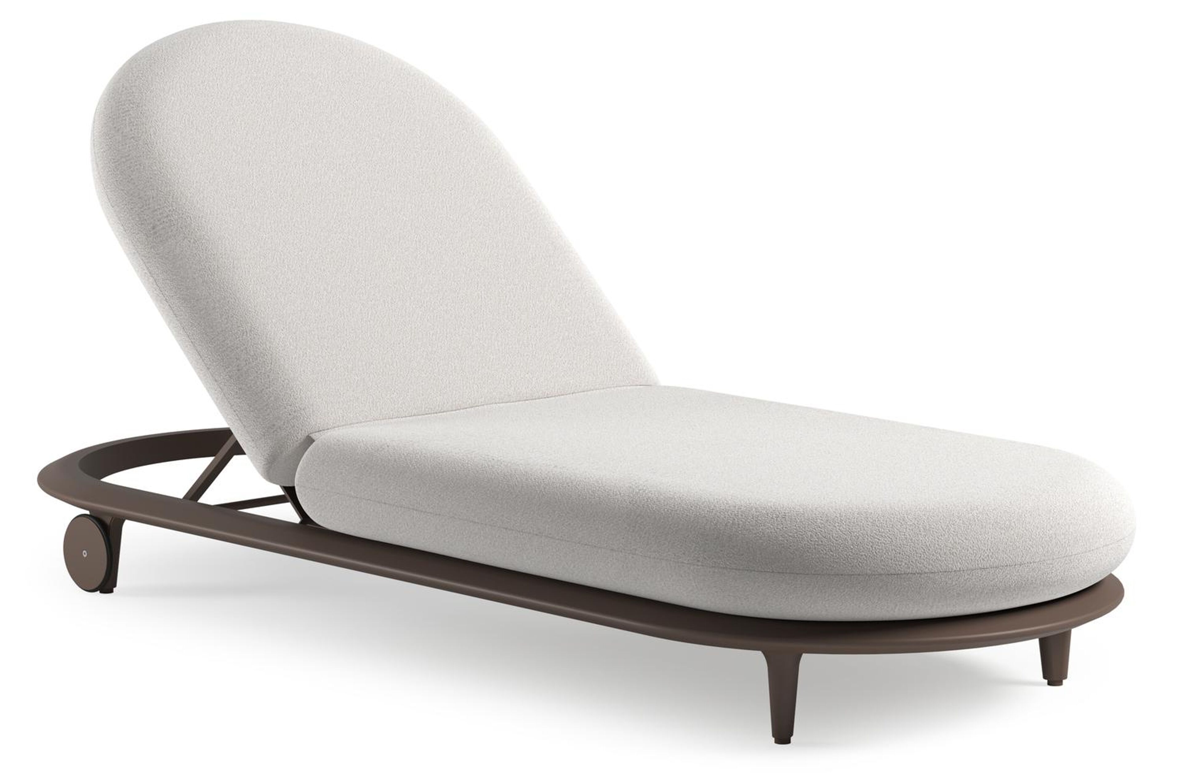 Bomero verstelbaar ligbed in taupe aluminium met soul optik all weather solica