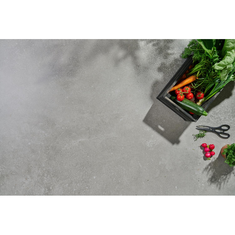 Orso tuintafel bootvorm in wit aluminium en volkeramiek new york - L 315 x B 115 x H 73.5 cm