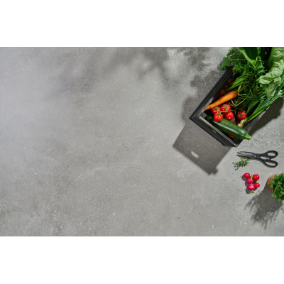 Fano (Piemonte) tuintafel in wit aluminium en volkeramiek new york - L 80 x B 80 x H 73,5 cm