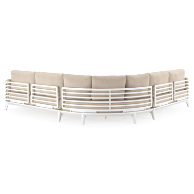 Mosa loungehoek in wit aluminium met rustic weather+ softtouch kussens