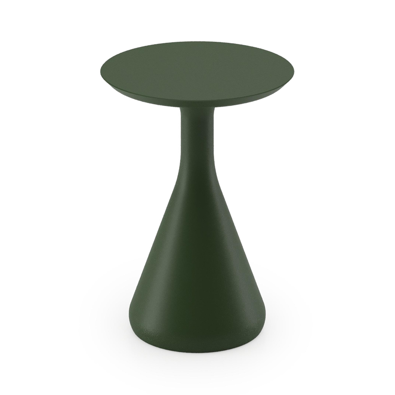Table d'appoint Bomero en aluminium vert - Diam. 34 x Haut. 46 cm