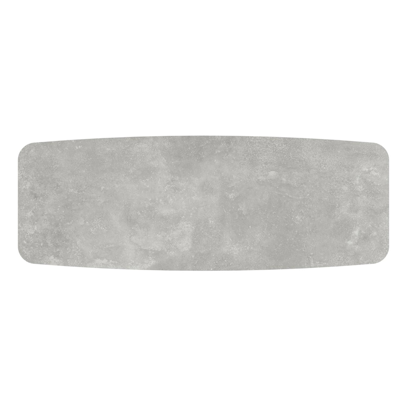 Orso tuintafel bootvorm in wit aluminium en volkeramiek new york - L 315 x B 115 x H 73.5 cm