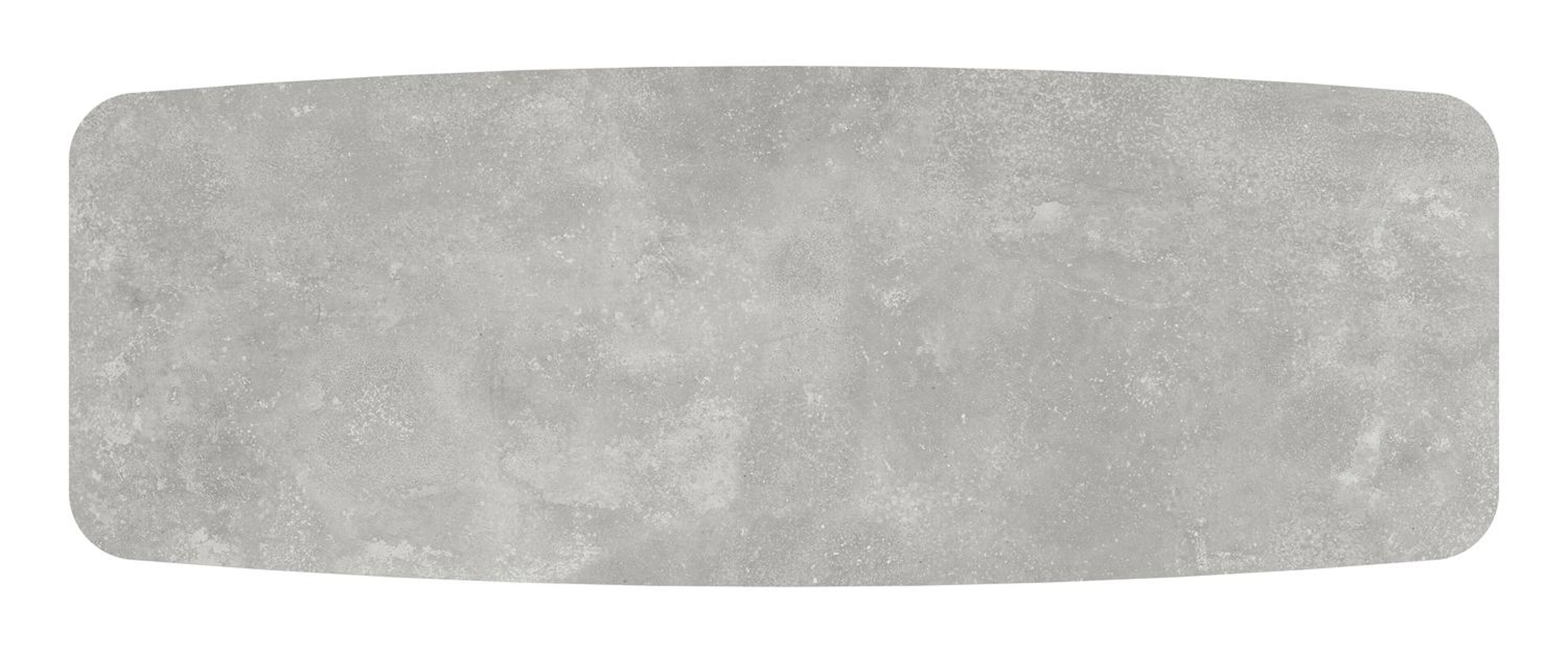 Orso tuintafel bootvorm in wit aluminium en volkeramiek new york - L 315 x B 115 x H 73.5 cm