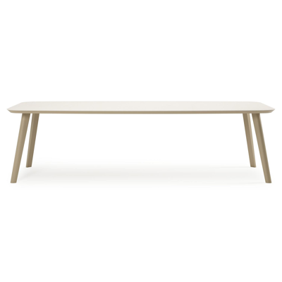Mosa tuintafel bootvorm in beige aluminium en sintered stone Crema minerale - L 270 x B 115 x H 74 cm
