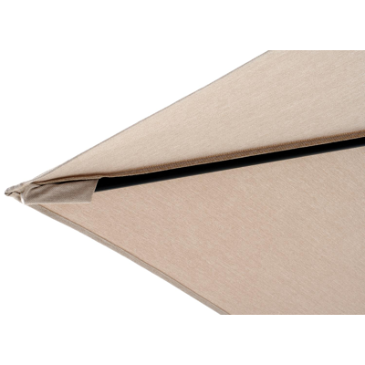 Parasol pendant Calpe en aluminium noir et toile de parasol Weather+ Softtouch beige - Lg.1 270 x Lg.2 270 cm avec pied de parasol Calpe 70 kg