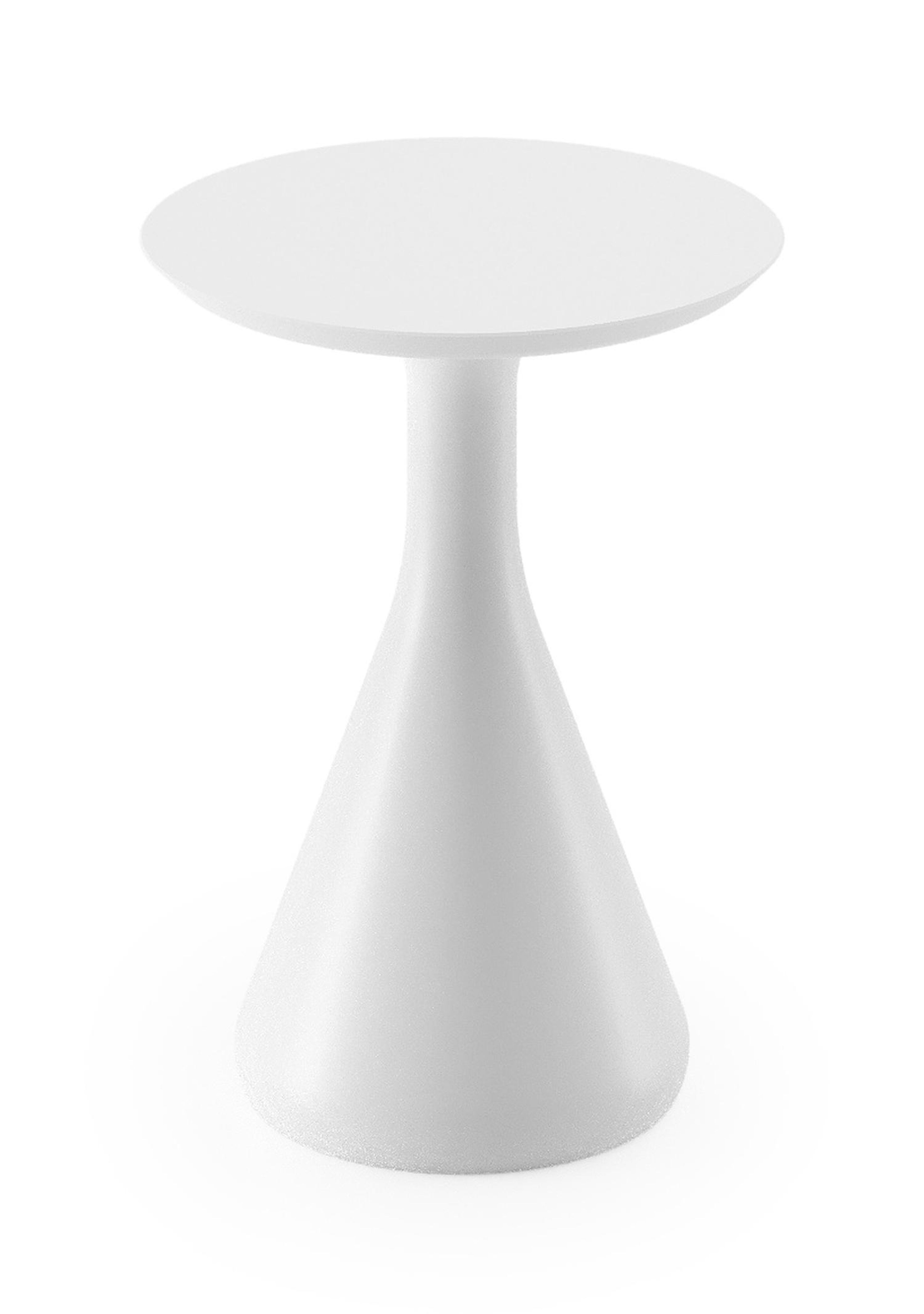Table d'appoint Bomero en aluminium blanc - Dia. 34 x Haut. 46 cm