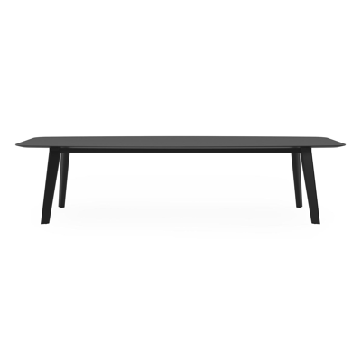 Cesano tuintafel in zwart aluminium en volkeramiek nero black - L 315 x B 115 x H 75 cm
