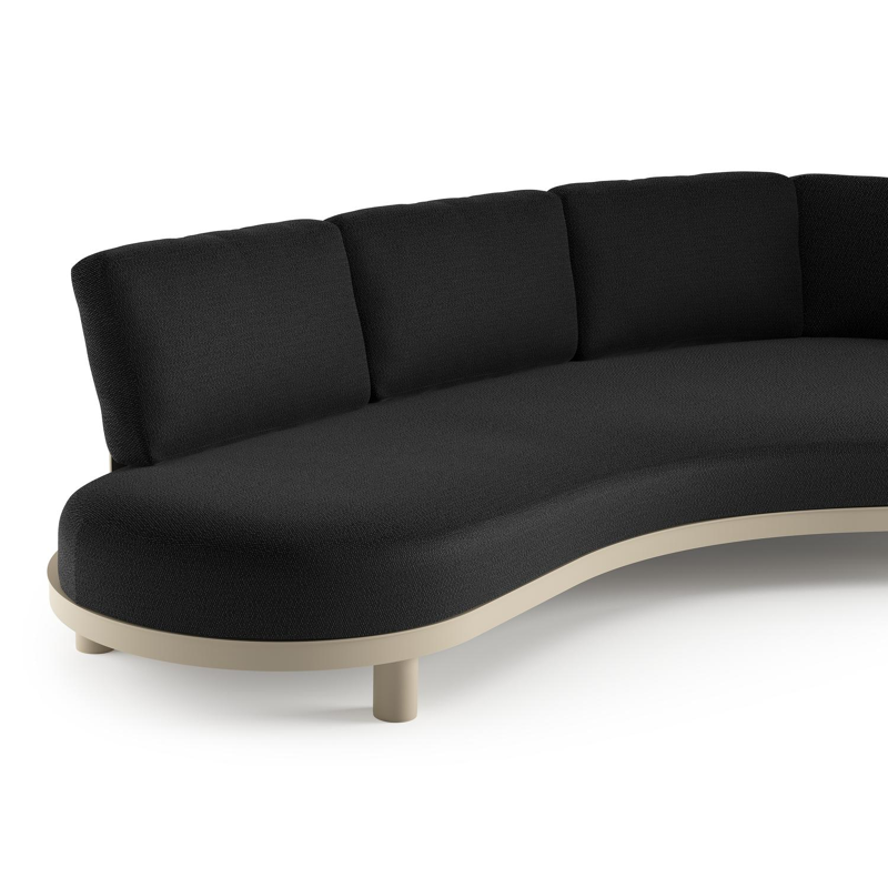 Donato loungebank in beige aluminium met lopi baribal all weather sunbrella® luxe kussen