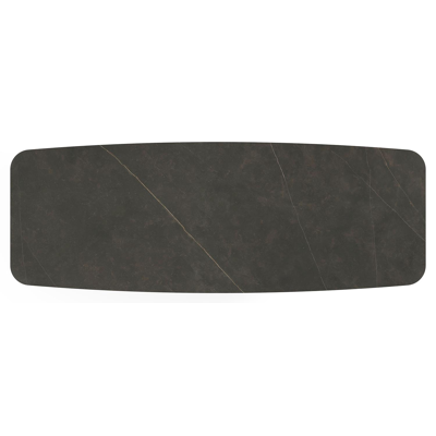 Lacrima tuintafel in zwart aluminium en volkeramiek calatorao - L 315 x B 115 x H 74 cm