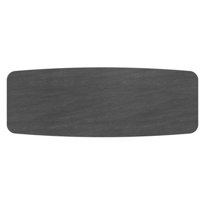 Orso tuintafel bootvorm in zwart aluminium en volkeramiek basalt black - L 315 x B 115 x H 75 cm