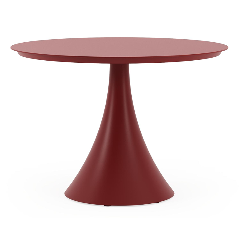Fano tuintafel rond in ruby aluminium - Dia. 110 x H 75 cm
