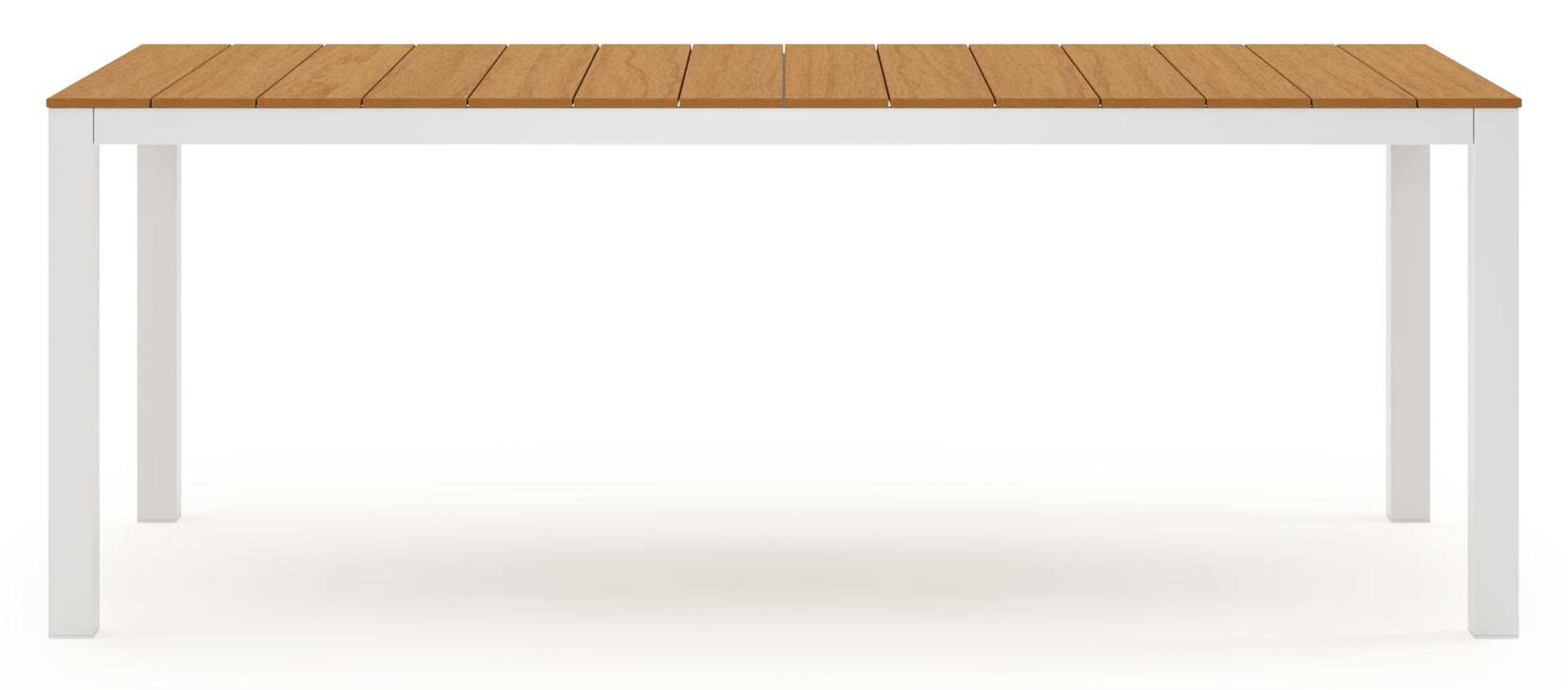 Toma tuintafel in wit aluminium en polywood - L 200 x B 90 x H 73 cm