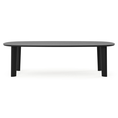 Amico tuintafel bombo in zwart aluminium en volkeramiek Basalt Black - L 270 x B 125 x H 73.5 cm
