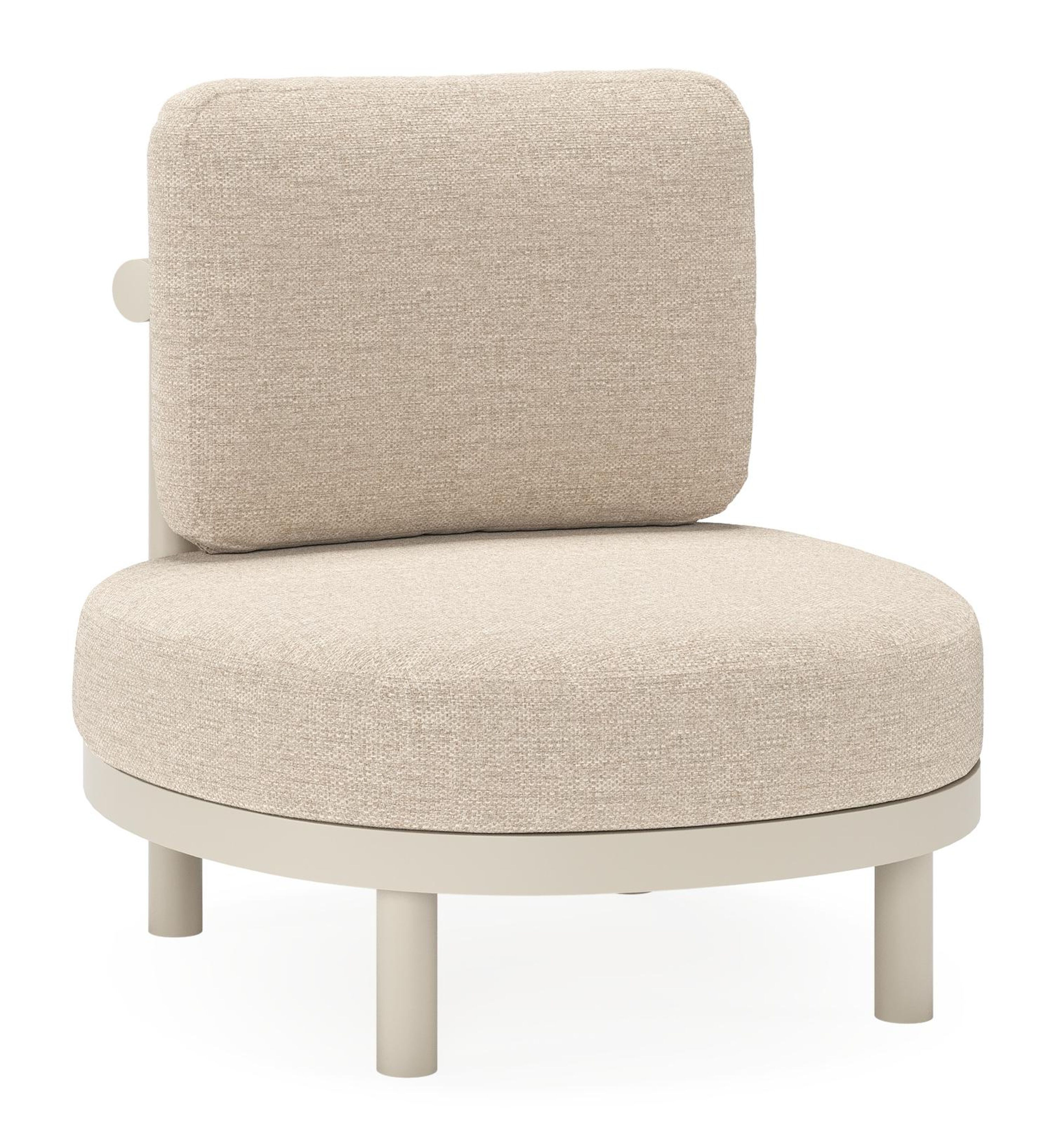 Lindo loungestoel in beige aluminium met rustic weather+ softtouch kussens