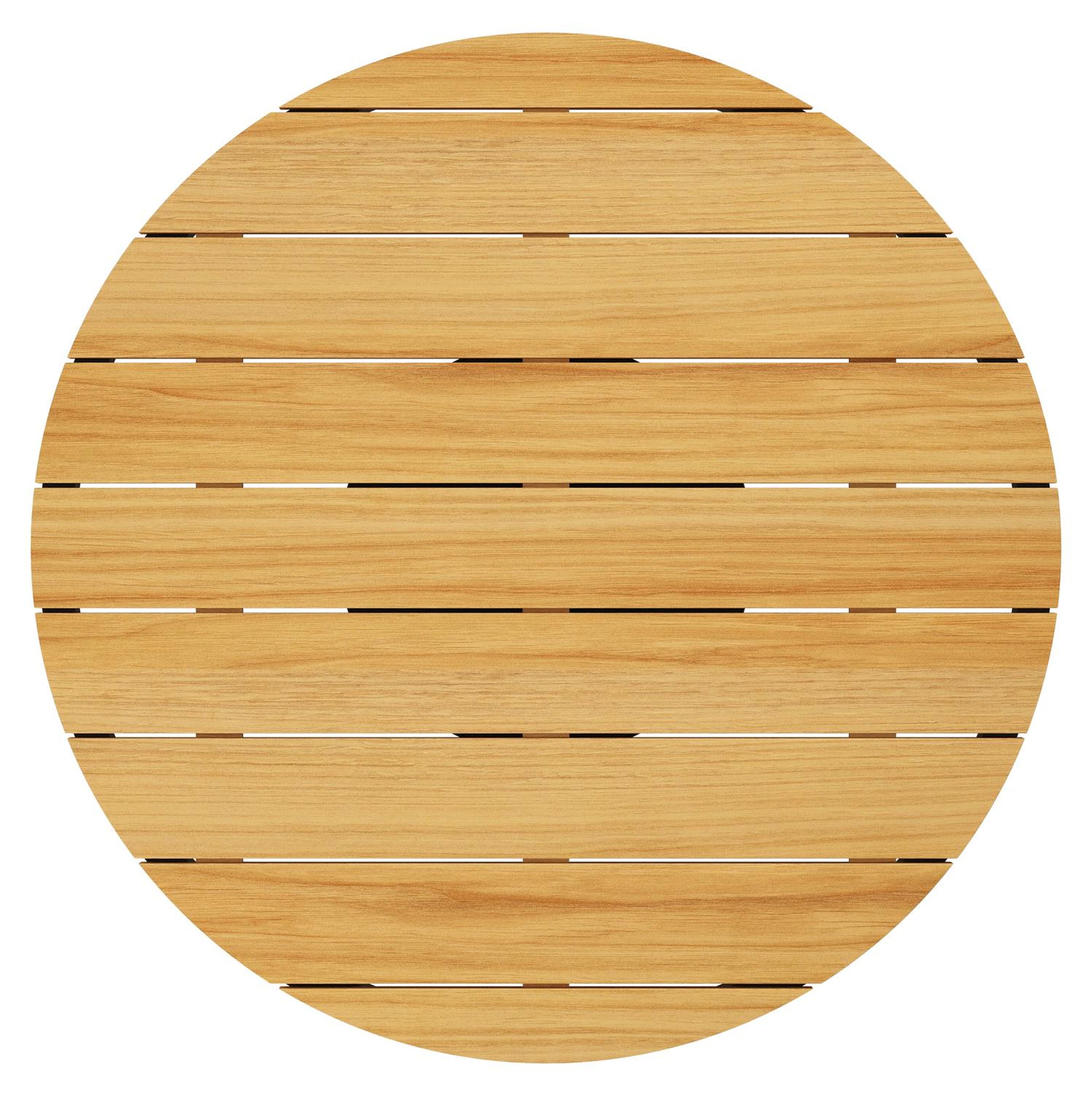 Amico loungetafel rond in zwart aluminium en teak - Dia. 110 x H 28 cm