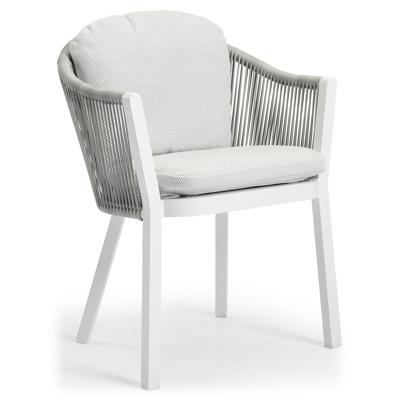 Coussin de chaise (siège et dos) Nano en corde en all weather sunbrella® luxe lopi ash