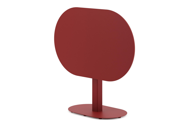 Table de jardin inclinable Teramo rectangulaire arrondie en aluminium ruby - Lg. 110 x Lrg. 70 x Haut. 74 cm