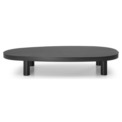 Donato loungetafel organisch in zwart aluminium en volkeramiek Basalt Black - L 151 x B 90 x H 25 cm