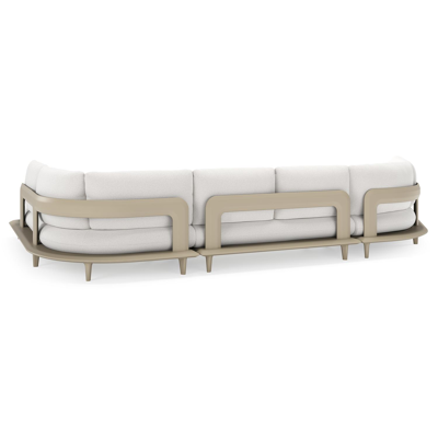Bomero loungehoek in beige aluminium met soul optik all weather solica kussen