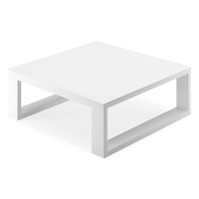 Verato hoektafel in wit aluminium - L 88 x B 88 x H 32 cm