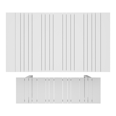 Merida loungetafel en bank in wit aluminium en wit - L 123 x B 70 x H 69.5 cm