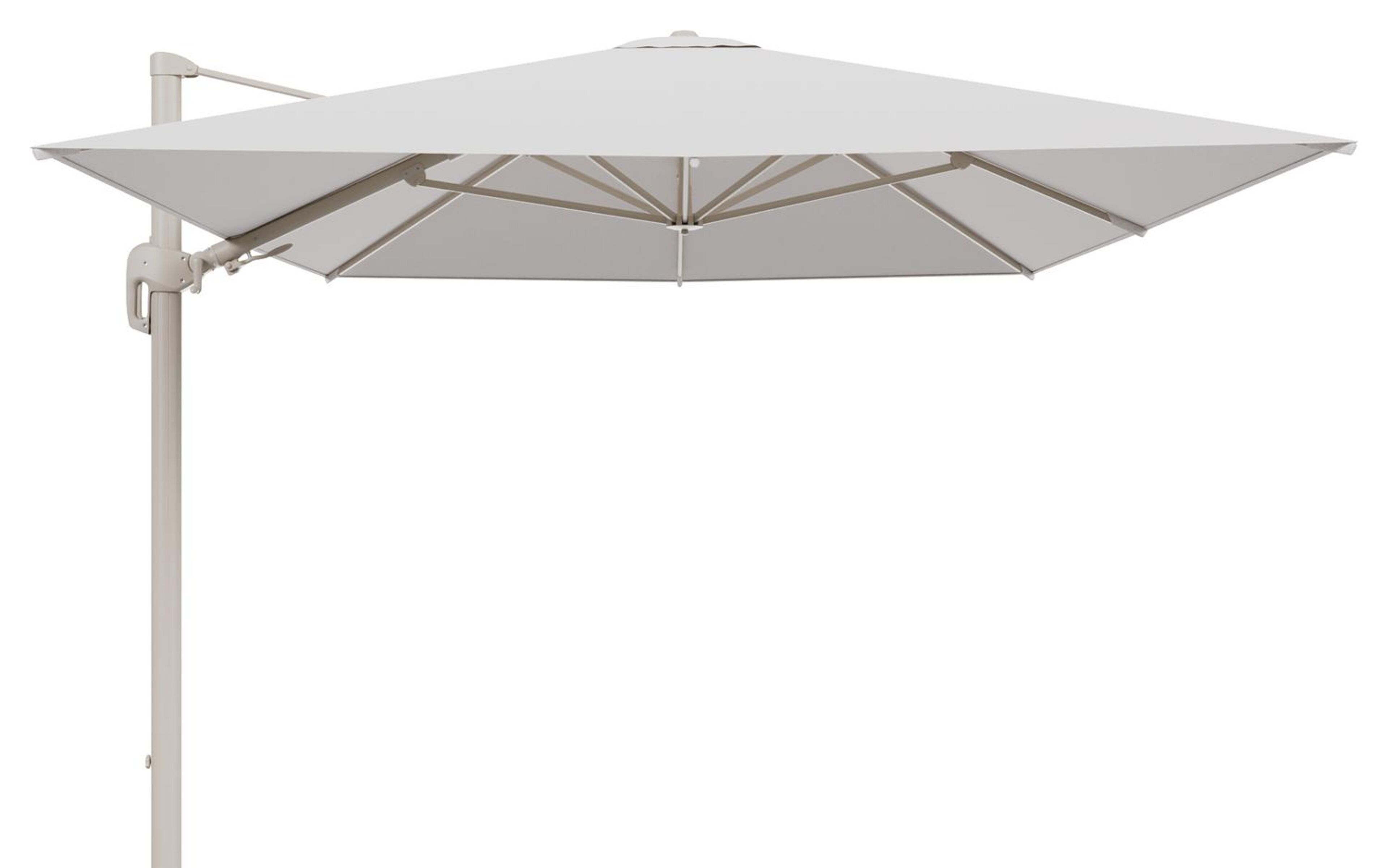 Rufina zweefparasol tiltfunctie in beige aluminium en parasoldoek in All Weather Solica Ego Eggshell  - L1 400 x L2 300 cm (zonder voet) (zonder voet)